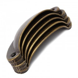 Shell shaped furniture handles with screws - 8 piecesFurniture
