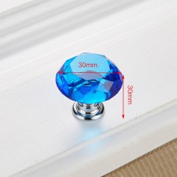 Furniture handles with screws - crystal knobs - 30mm - 5 piecesFurniture